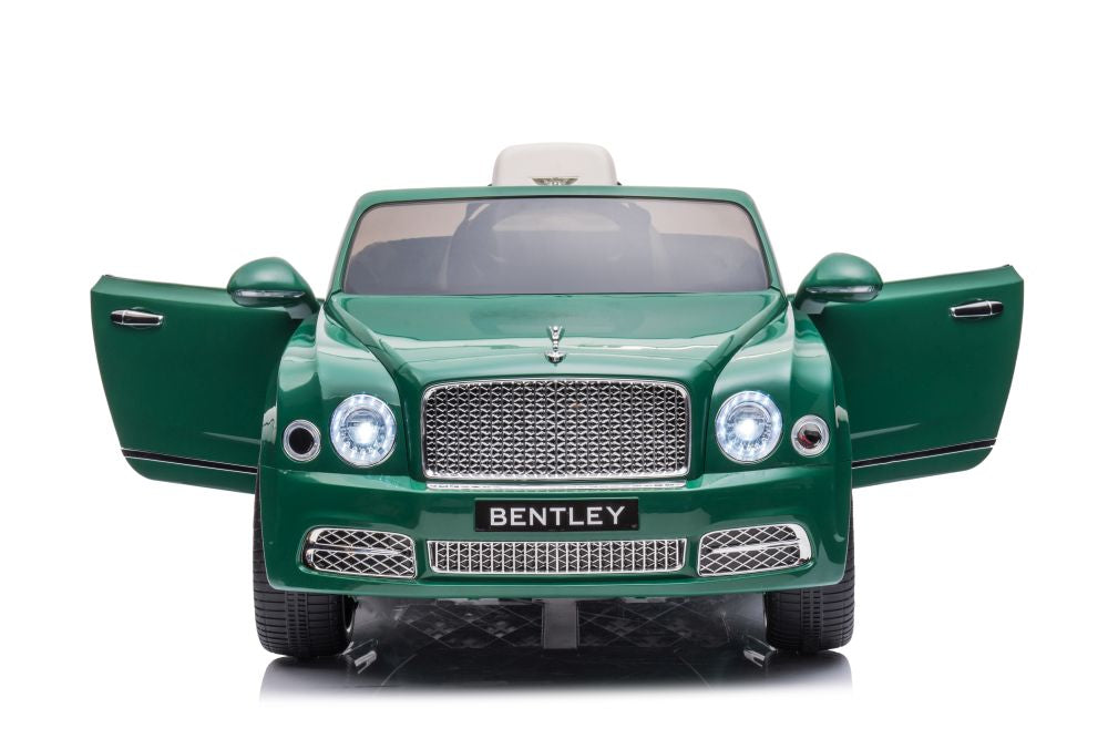 Battery car Bentley Mulsanne painted green