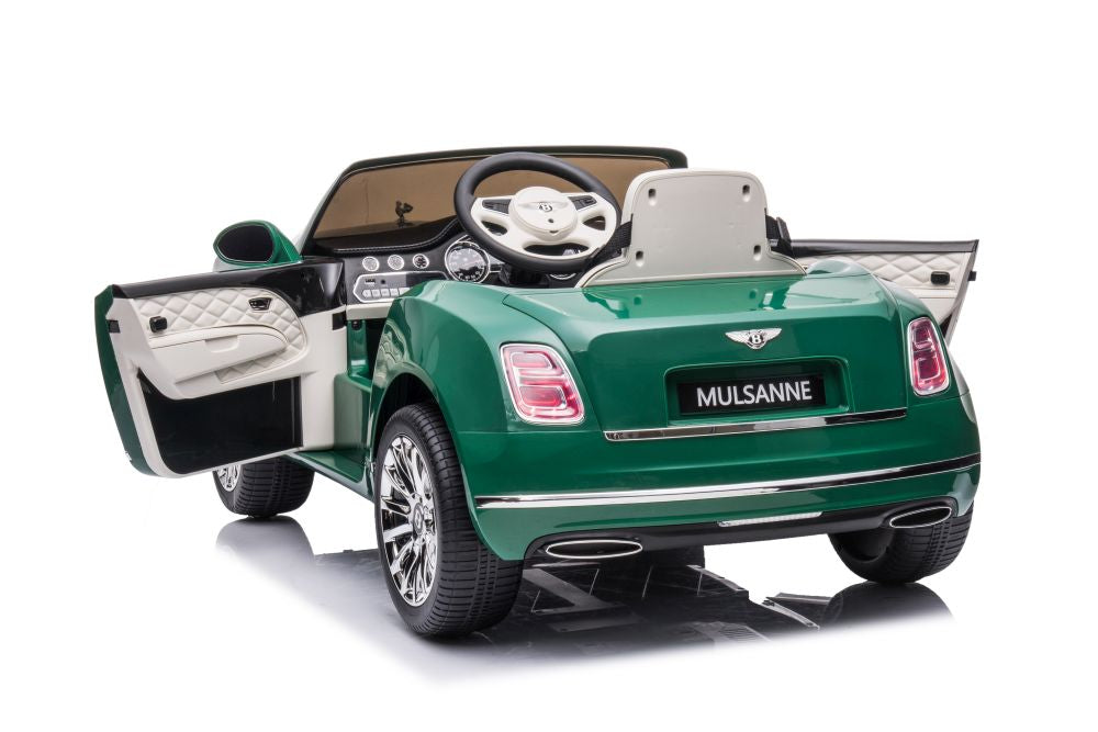 Battery car Bentley Mulsanne painted green