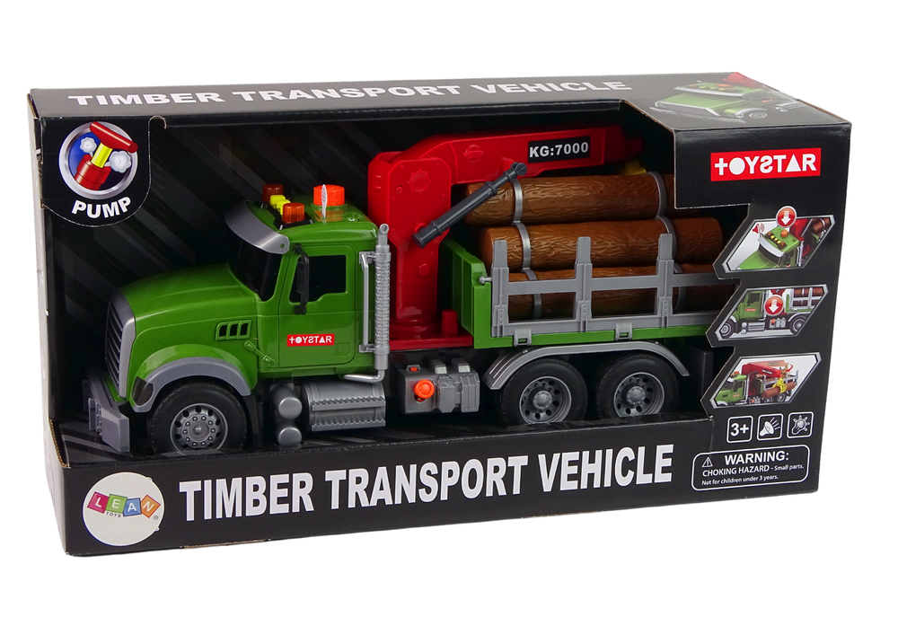 Ferngesteuertes Spielzeug Lkw Autokran Mit Sound Beim Transport Von Holzstämmen