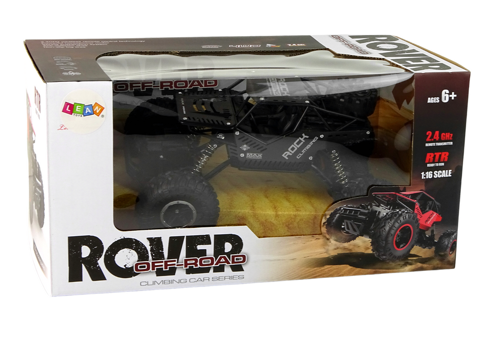 Ferngesteuertes Spielzeugauto RC Rover 1:16 Schwarz