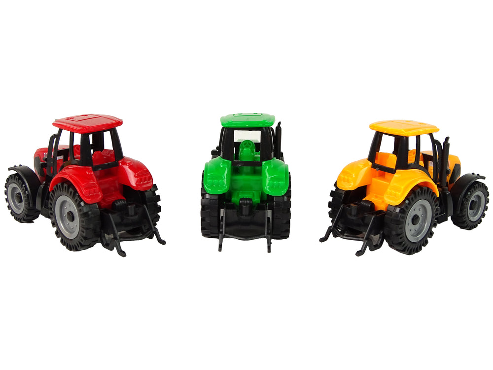Bauernhoffahrzeug, Traktor, Bauernhof, große Räder, 3 Farben