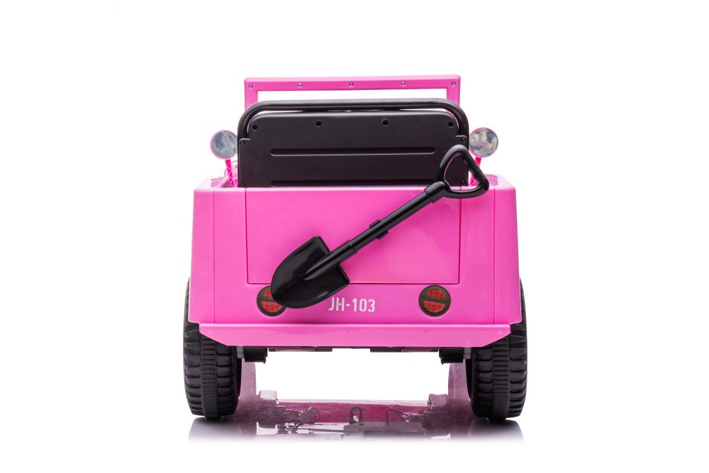 Elektro Kinderauto Jeep Militärfahrzeuge JH-103 Rosa 4x4 mit Ledersitz und EVA Reifen