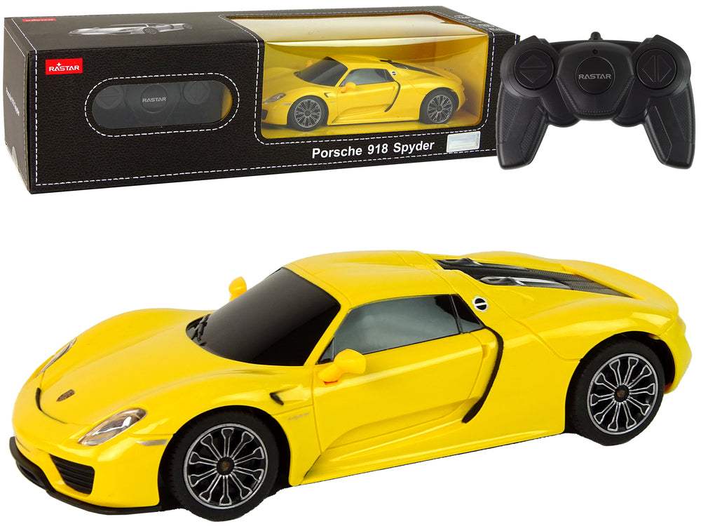 Ferngesteuertes Spielzeugauto Porsche 918 1:24 Rastar Gelb