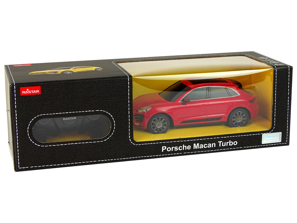Ferngesteuertes Spielzeugauto Porsche Macan Turbo 1:24 Rastar Rot