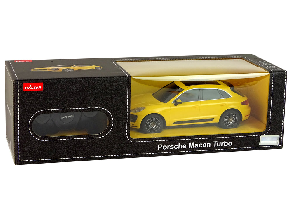 Ferngesteuertes Spielzeugauto Porsche Macan Turbo 1:24 Rastar Gelb