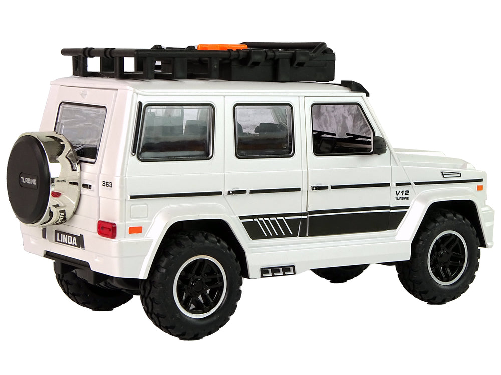 Elektro Geländewagen Weiß Mit Geräuschen Musik Und Lichtern Für Kinder Ab 3 Jahren