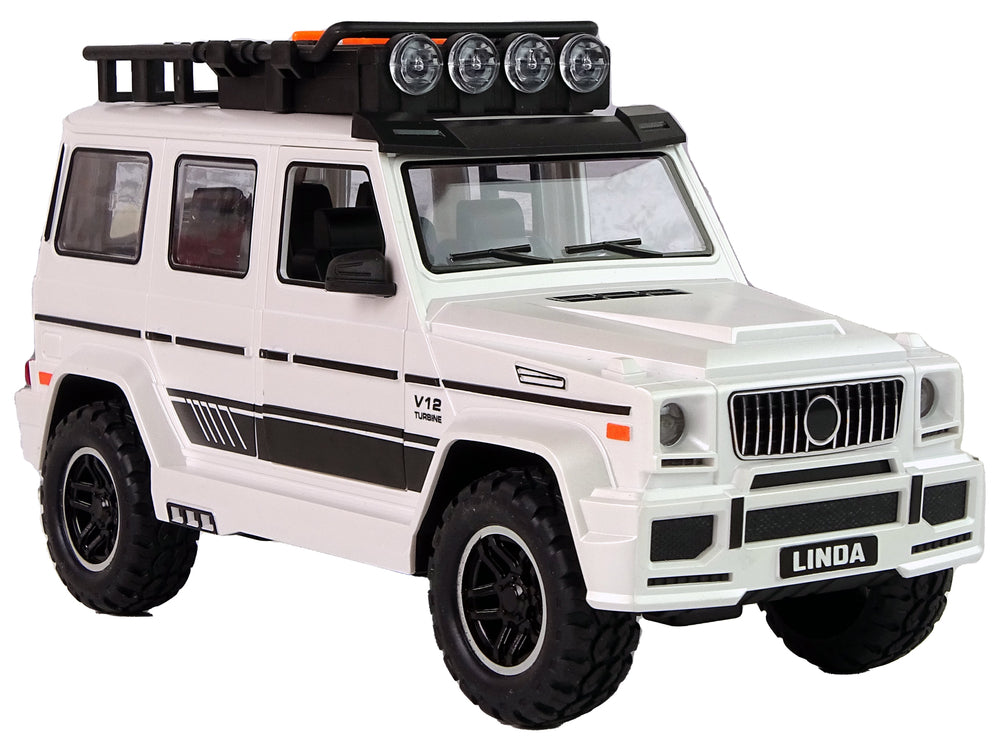 Elektro Geländewagen Weiß Mit Geräuschen Musik Und Lichtern Für Kinder Ab 3 Jahren