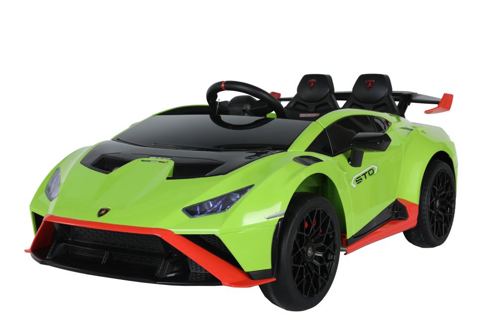 Autobatterie Lamborghini STO Drift Grün 24V 4,5Ah Mit 2x45W Motor