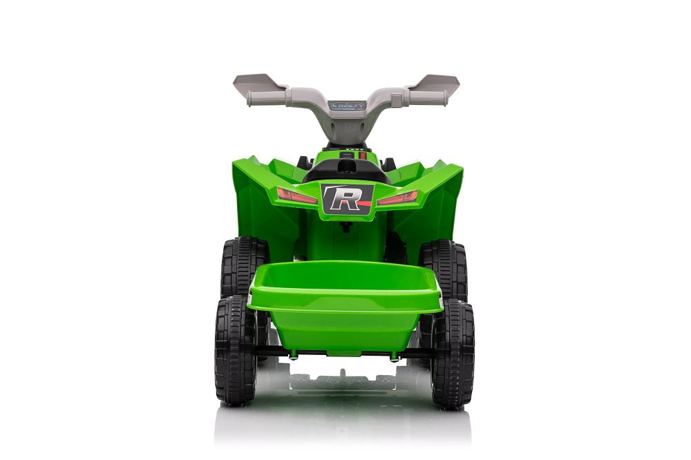 XMX630T green battery quad with trailer