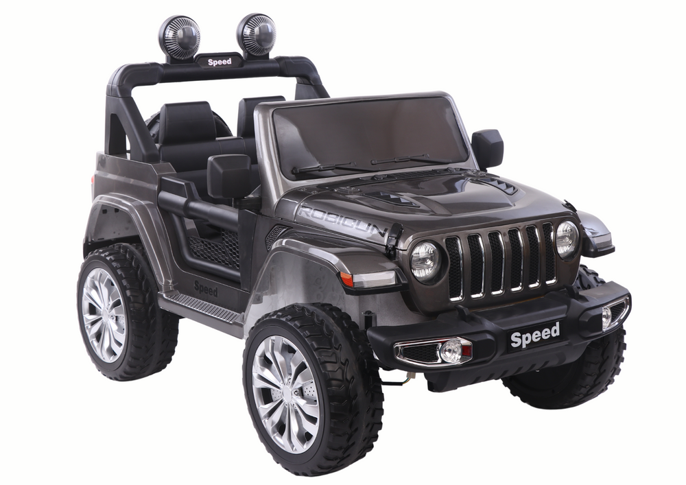 Elektro Kinderauto Jeep FT-938 Silber Lackiert 4x4
