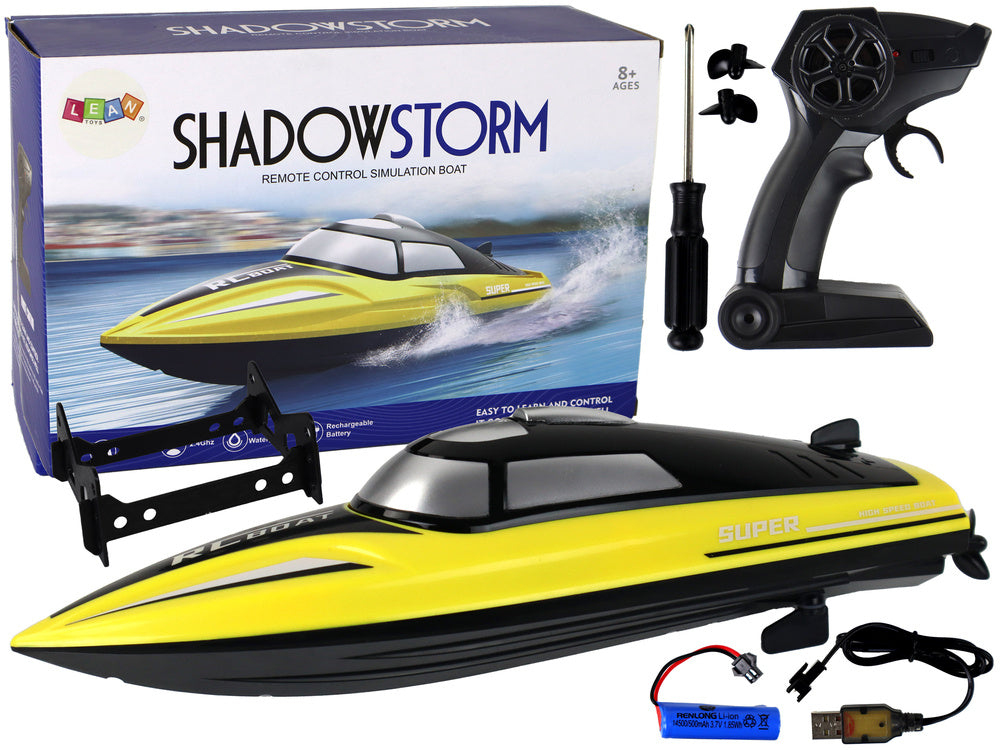 Ferngesteuertes Motorboot R/C 2.4G Gelb