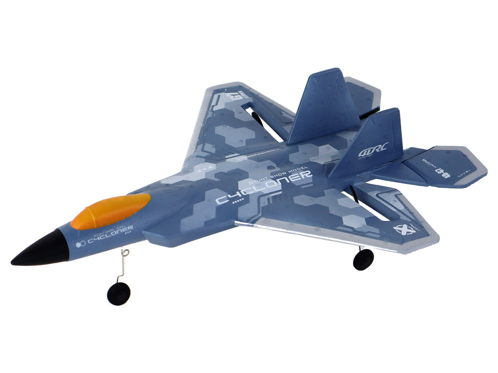 Ferngesteuertes Flugzeug R/C 4D-G7 Beleuchtung Groß Blau
