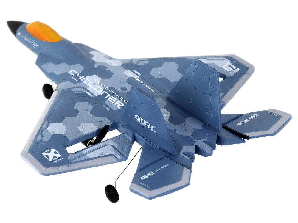 Ferngesteuertes Flugzeug R/C 4D-G7 Beleuchtung Groß Blau