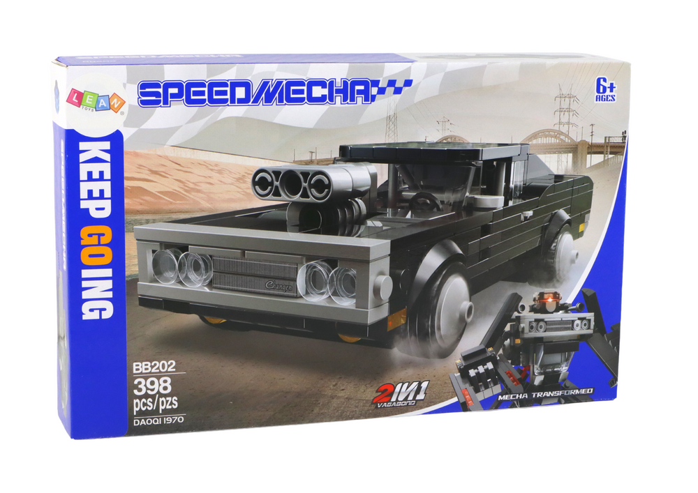 Construction Blocks Vehicle Car Transformation Robot 2in1
