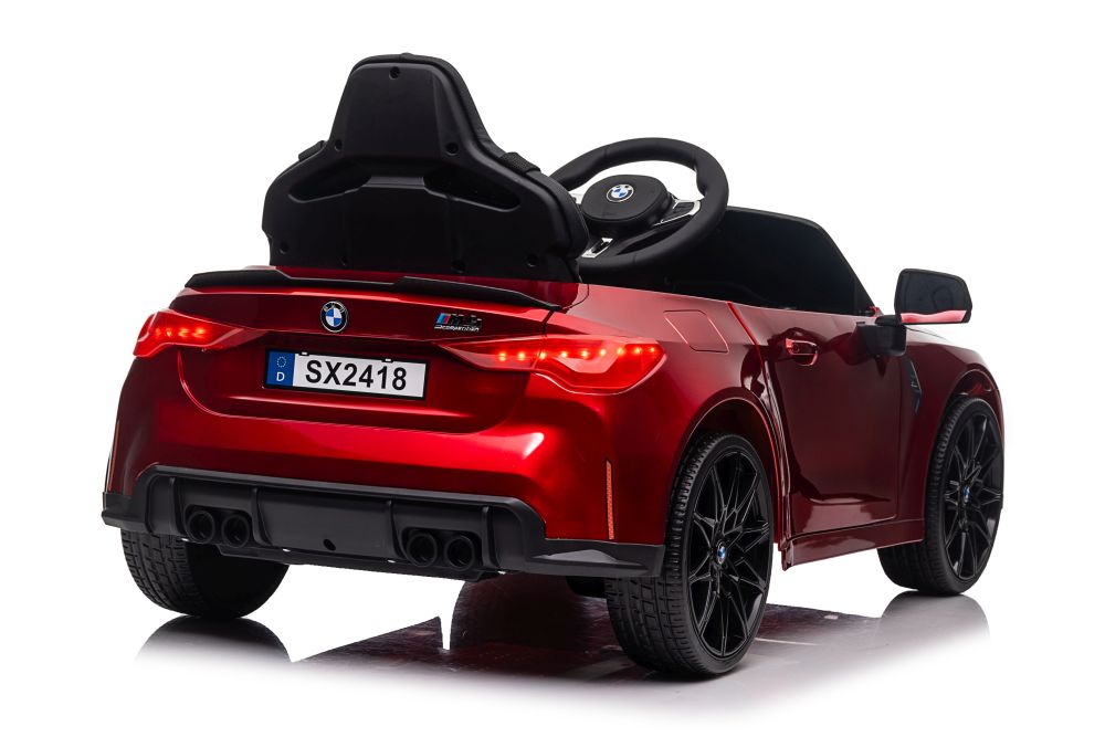 Elektro Kinderauto BMW M4 Rot Lackiert 12V 2x45W