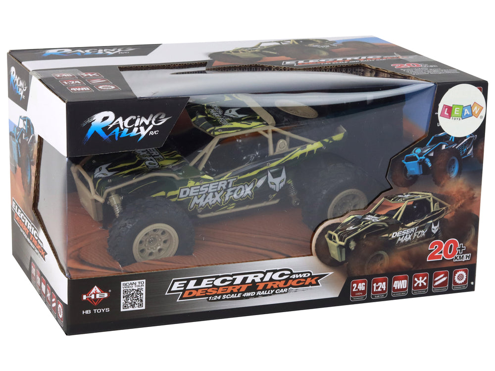 Ferngesteuertes Spielzeug Geländewagen R/C 1:24 Braun-Grün