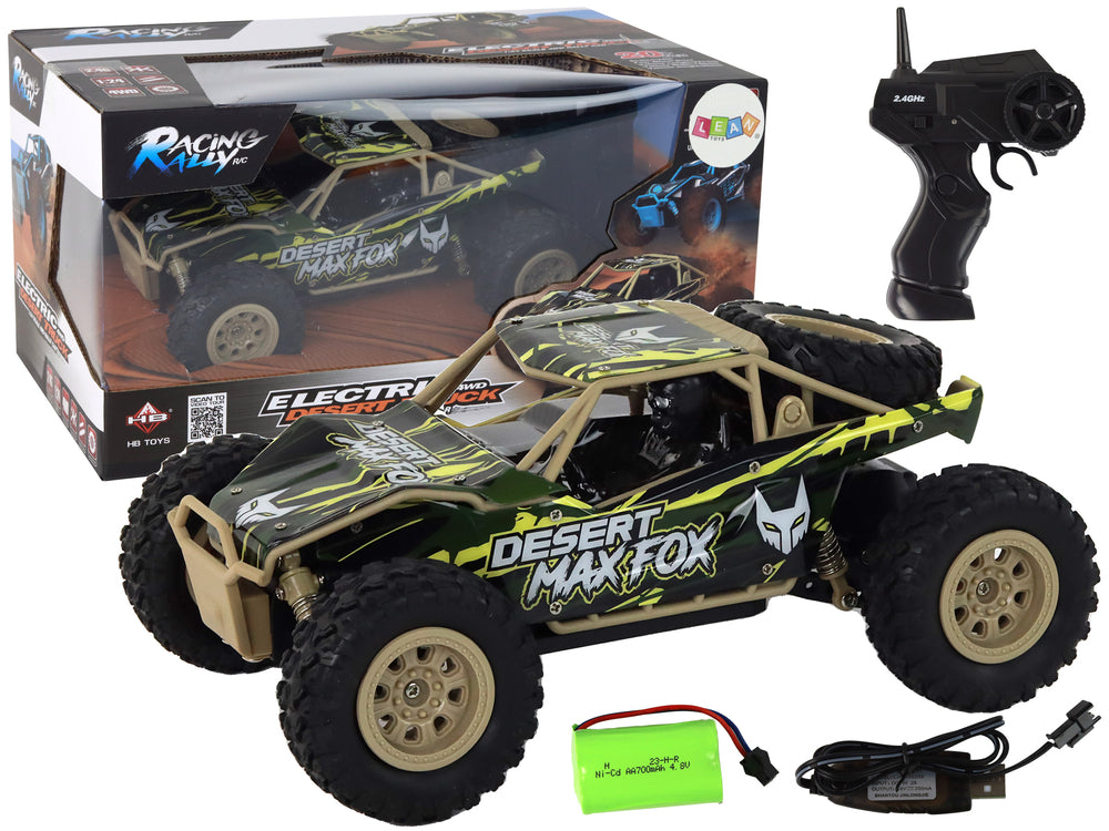 Ferngesteuertes Spielzeug Geländewagen R/C 1:24 Braun-Grün