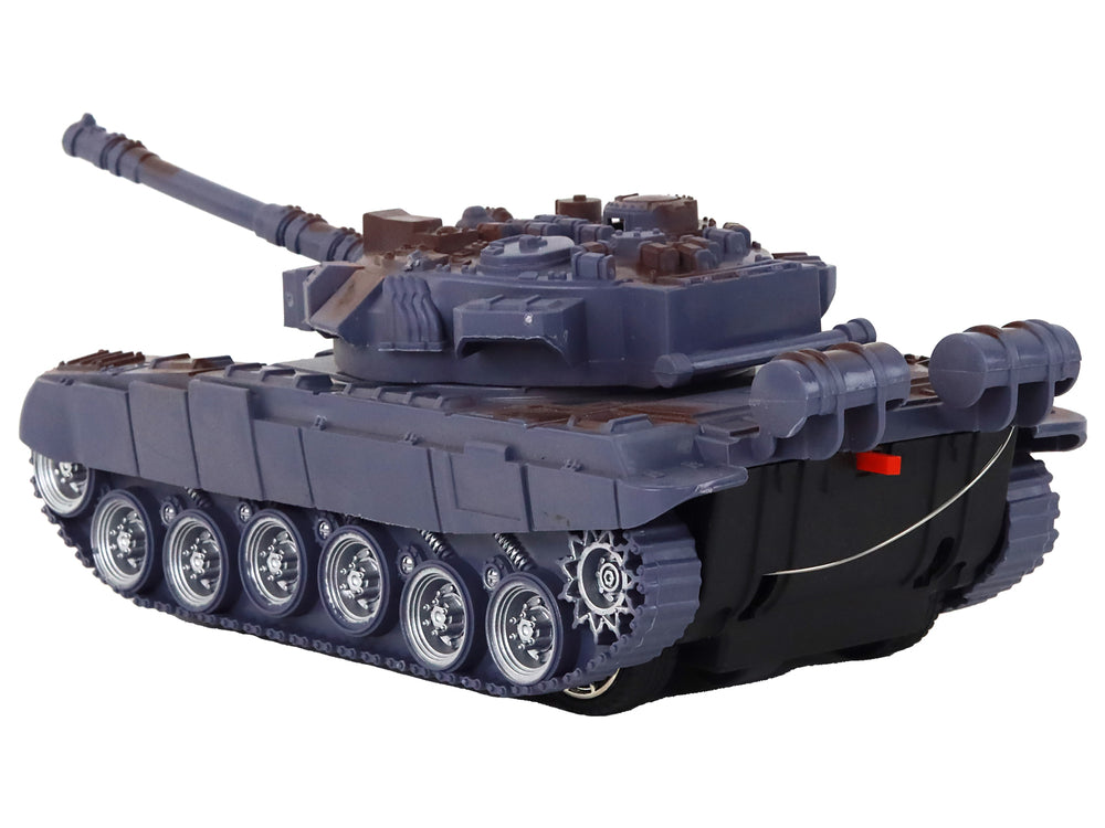 Ferngesteuerter R/C-Panzer Marineblau 1:18 mit Lichtern und Ton 27 MHz