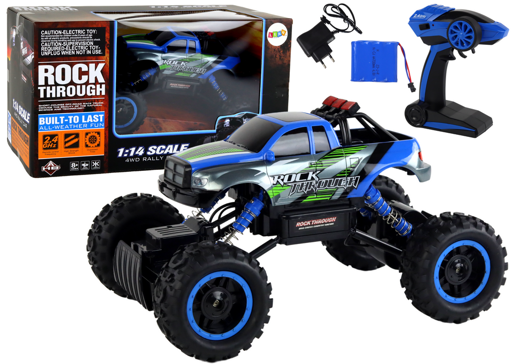 Ferngesteuertes Spielzeugauto Offroad 1:14 2,4G Blau
