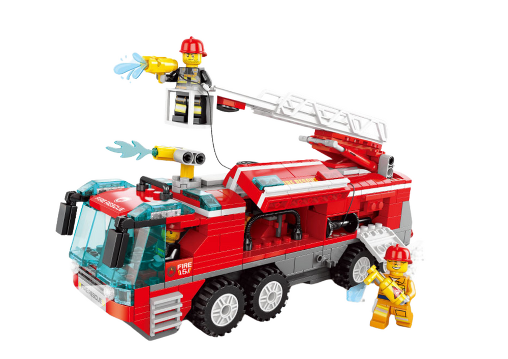 Building Block Set Fire Engine Basic Car Car Helicopter 845 El