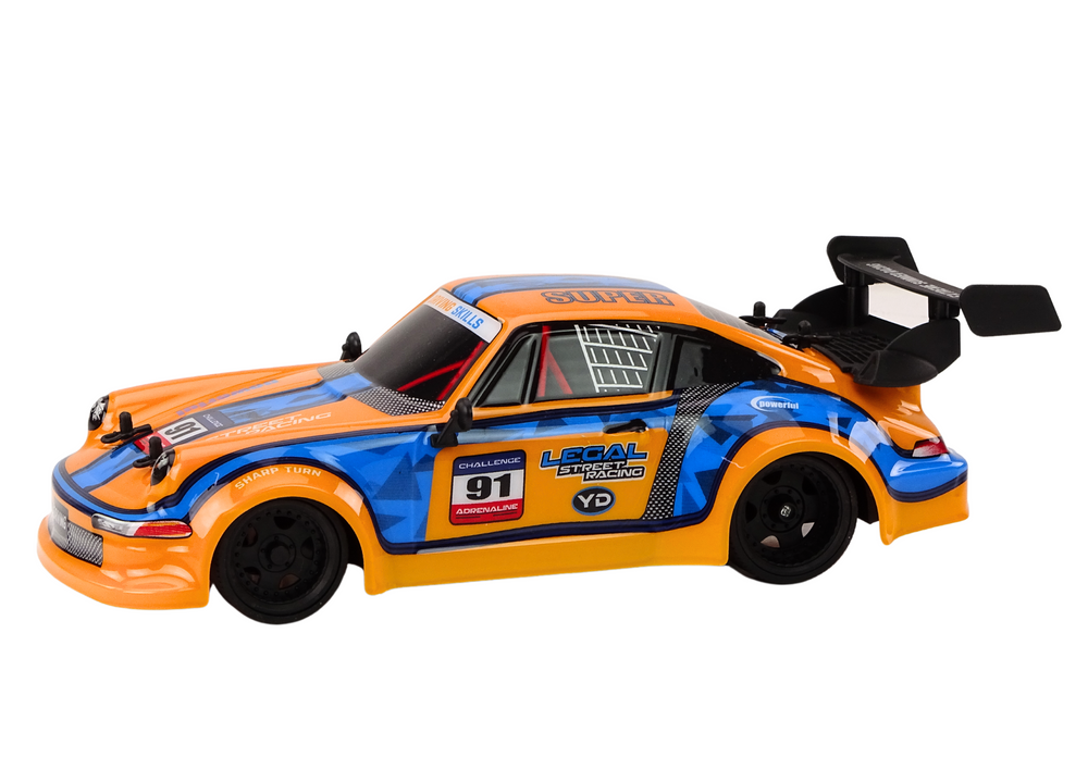 Ferngesteuertes Spielzeugauto 1:16 Gummiräder Drift Orange