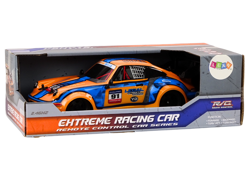 Ferngesteuertes Spielzeugauto 1:16 Gummiräder Drift Orange
