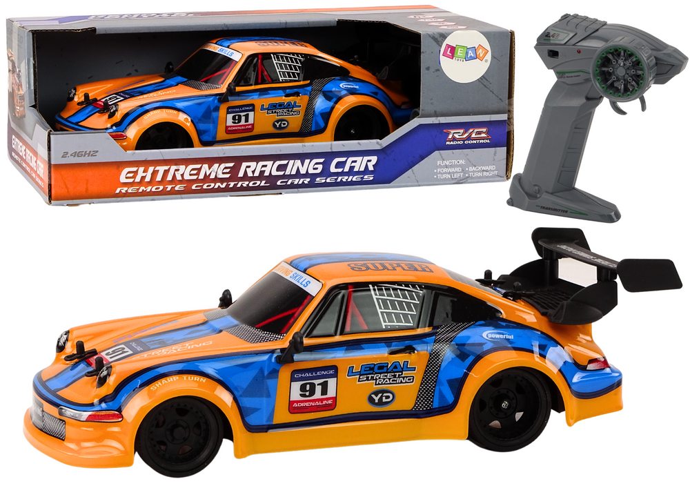 Ferngesteuertes Spielzeugauto 1:16 Gummiräder Drift Orange