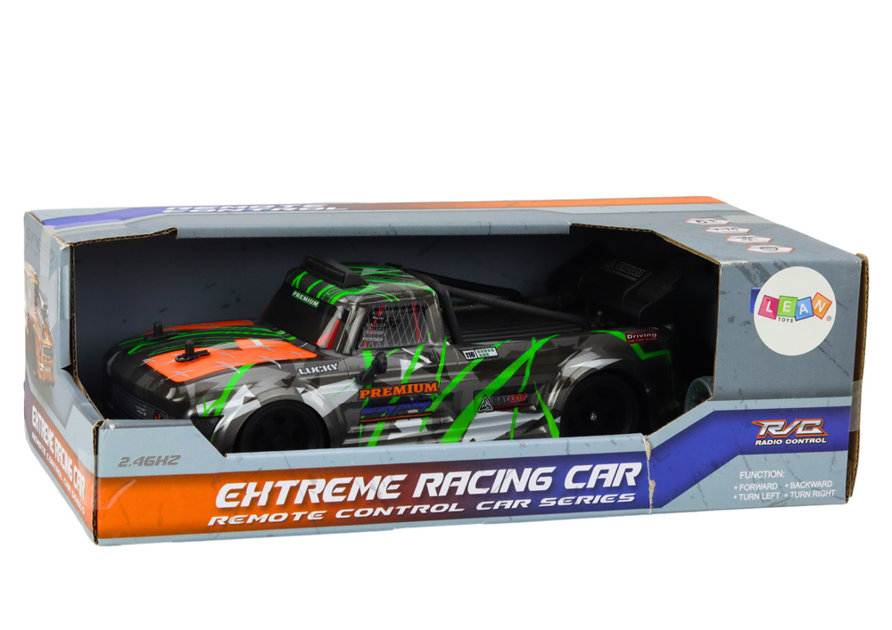 Ferngesteuertes Spielzeugauto 1:16 Gummi-Drifträder Grau-Grün