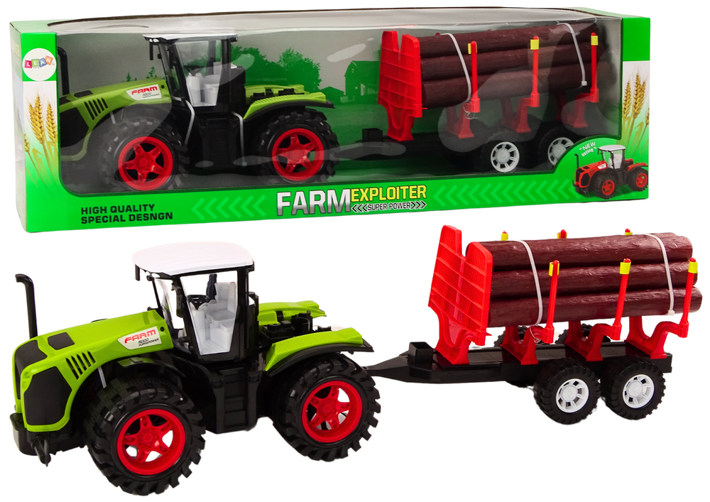 Agricultural tractor with timber trailer 9 Bali Trees Green Drive