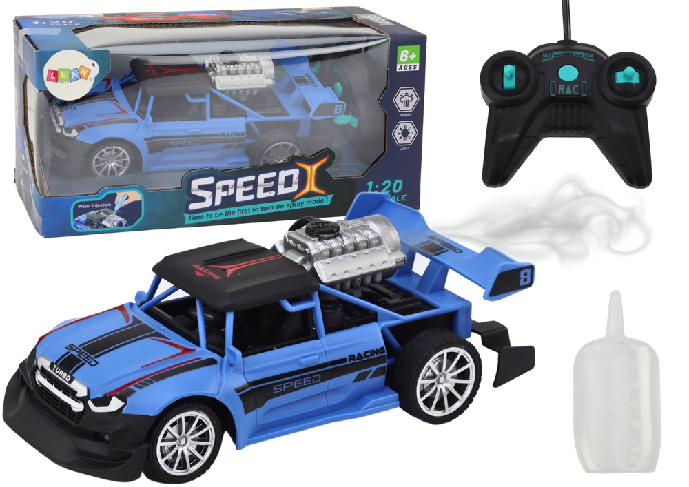 Ferngesteuertes Spielzeugauto 1:20 Mit Raucheffekt Und Blauen Lichtern