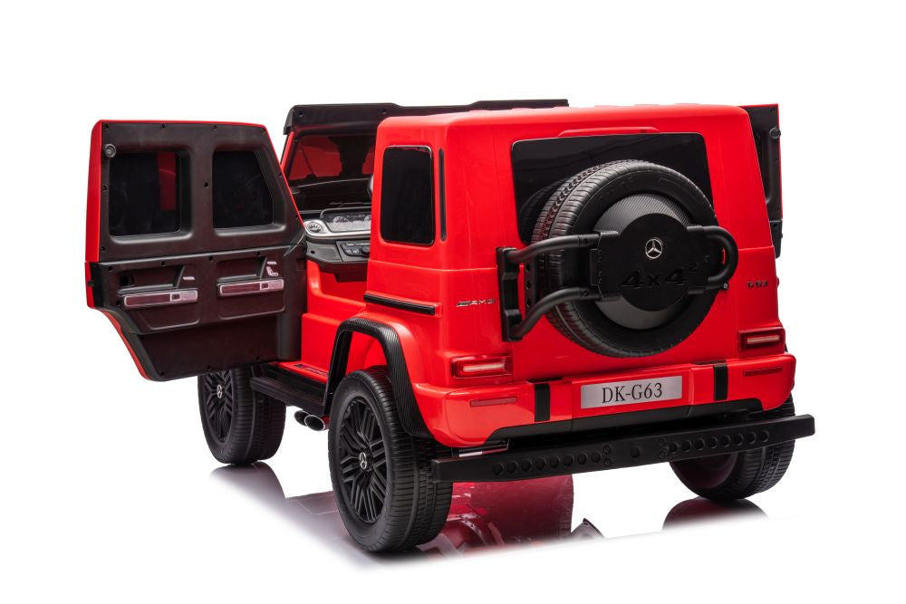 Batterieauto Mercedes G63 XXL Rot 4x4 Kinderfahrzeug 12V 3 Geschwindigkeiten
