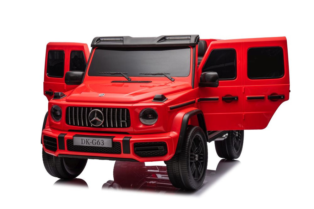 Batterieauto Mercedes G63 XXL Rot 4x4 Kinderfahrzeug 12V 3 Geschwindigkeiten