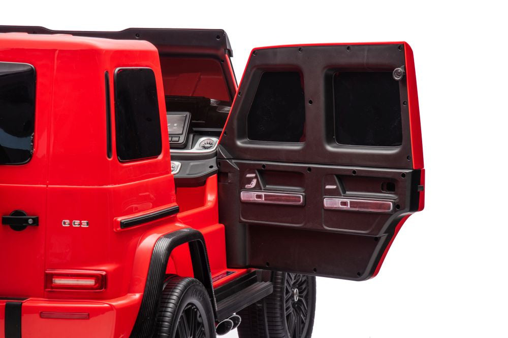 Batterieauto Mercedes G63 XXL Rot 4x4 Kinderfahrzeug 12V 3 Geschwindigkeiten