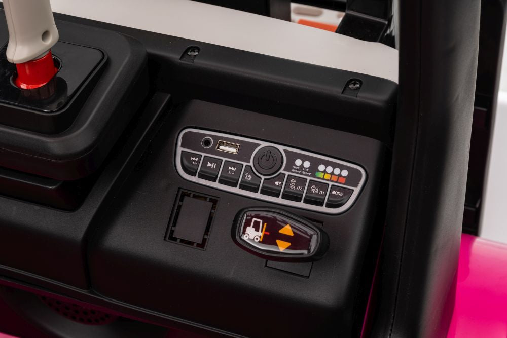 Batteriestapler XMX638 Rosa Kinderfahrzeug 12V 2x45W Elektromobil 2-6 km/h