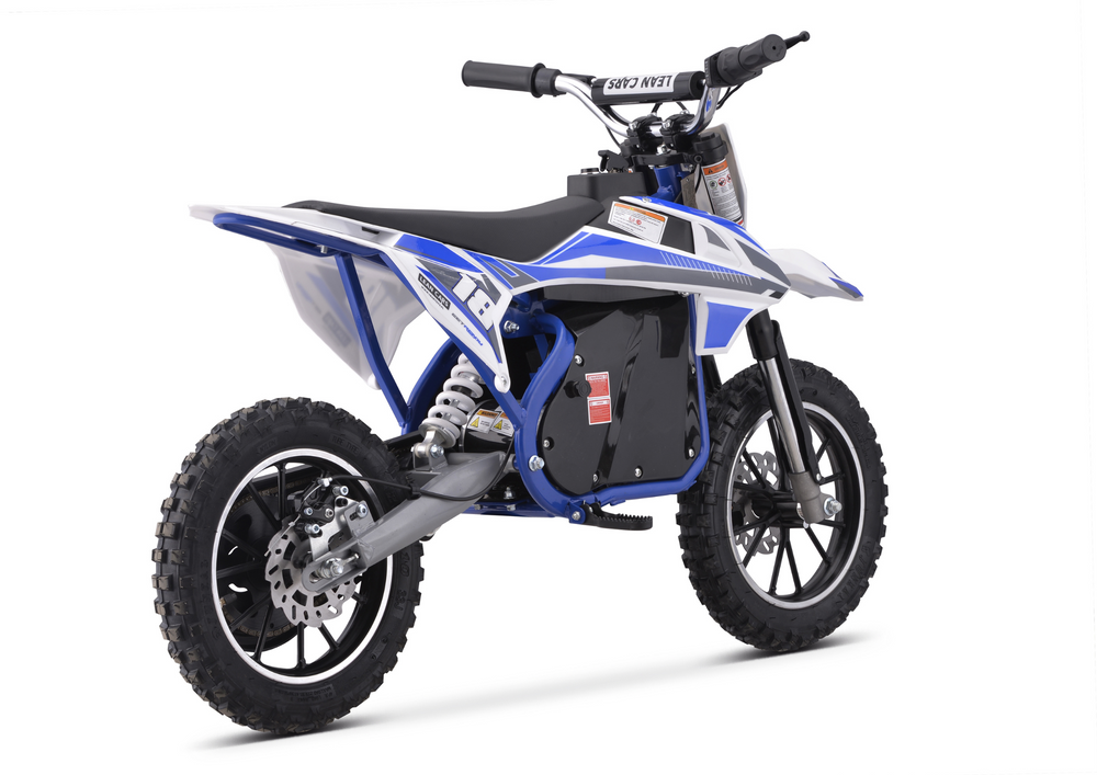 Elektro Kindermotorrad TRAIL KING Crossbike mit blauer HP114E-Batterie 800W 36V9Ah