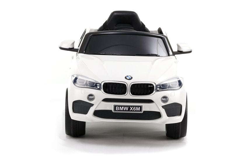 Elektro Kinderfahrzeug BMW X6 Ledersitz 2.4G Weiß Öffnende Türen EVA-Reifen Auto