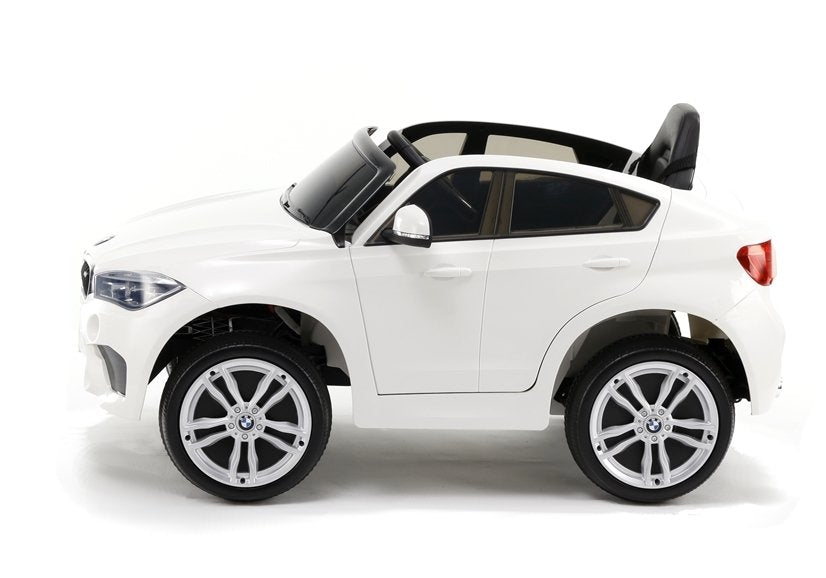Elektro Kinderfahrzeug BMW X6 Ledersitz 2.4G Weiß Öffnende Türen EVA-Reifen Auto
