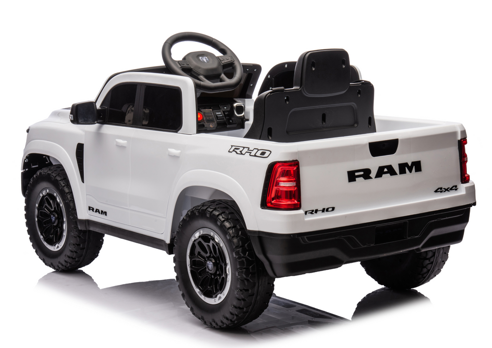 Elektro Kinderauto Dodge Ram Weiß 12V 4x45W für Kinder von 3 bis 8 Jahren