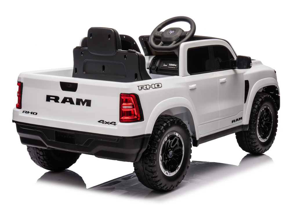 Elektro Kinderauto Dodge Ram Weiß 12V 4x45W für Kinder von 3 bis 8 Jahren