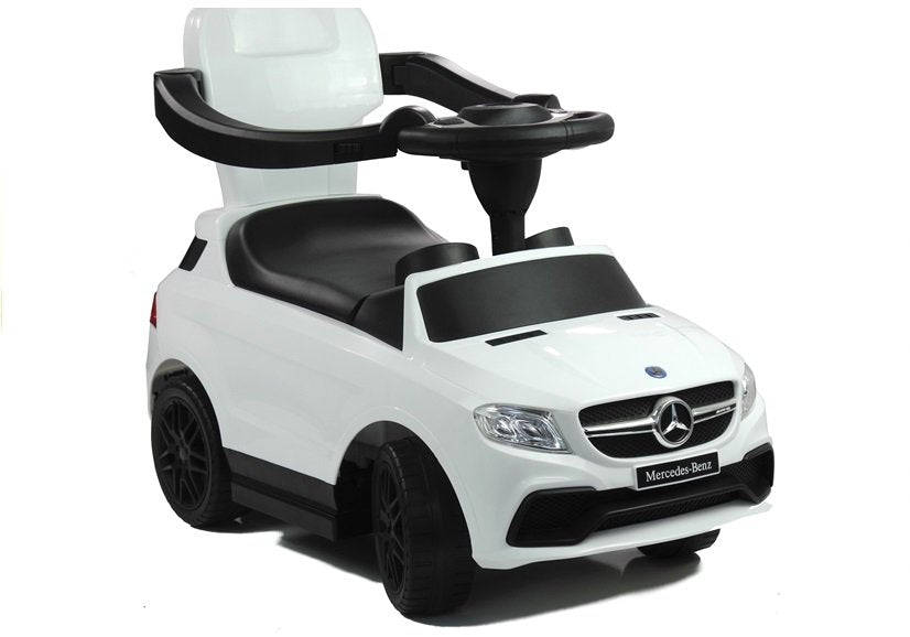 Rutscherfahrzeug mit Schiebestange Weiß 3288 Schalter am Lenkrad Mercedes