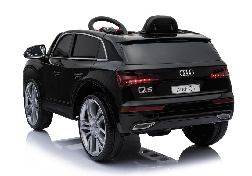 Elektroauto Für Kinder Audi Q5 Schwarz Mit EVA-Reifen Und Ledersitz