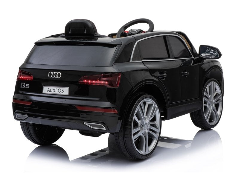 Elektroauto Für Kinder Audi Q5 Schwarz Mit EVA-Reifen Und Ledersitz