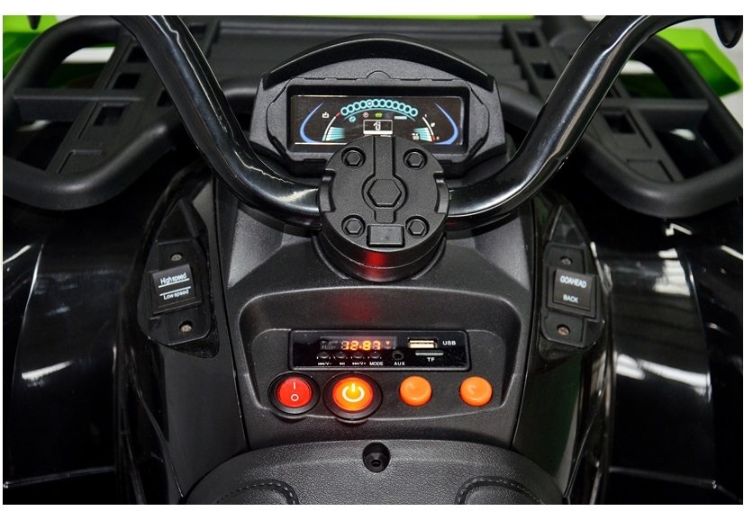 Quad BDM 0909 Green 24V 2x45W USB SD MP3 LED front headlight
