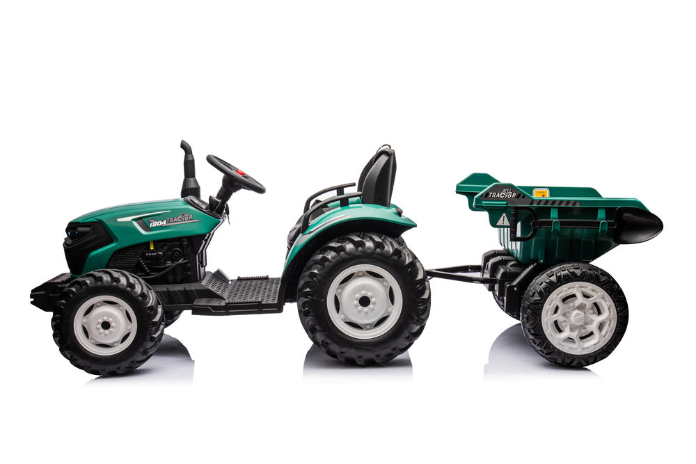 Elektro Kindertraktor 24V Grün Mit Anhänger