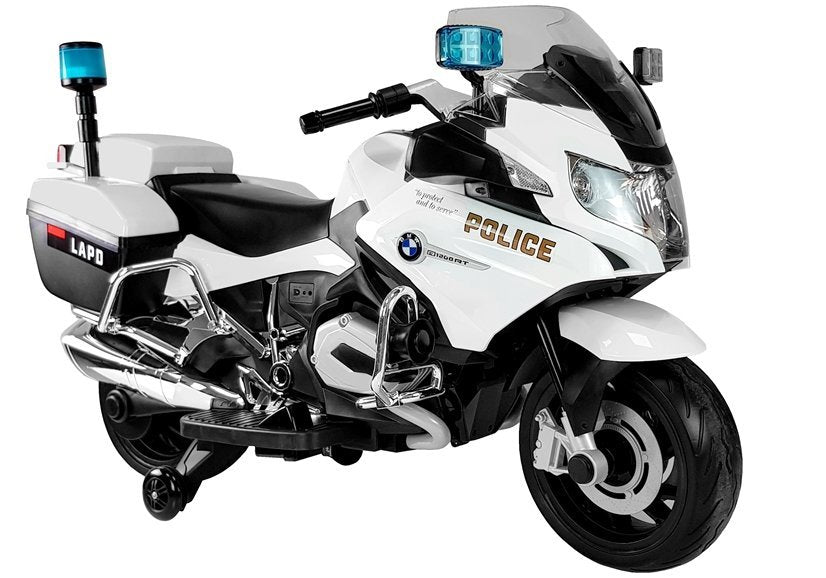 Elektro Kindermotorrad BMW Polizei Weiß 24V