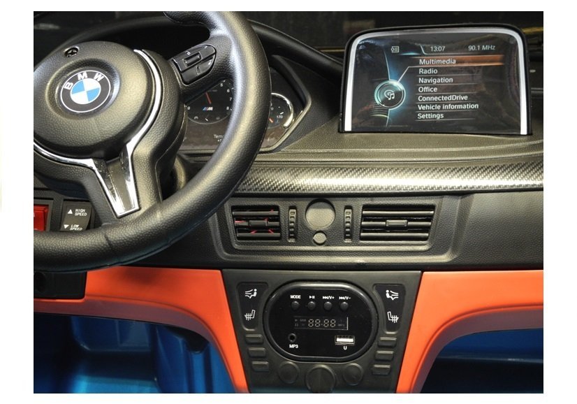 Elektro Kindermotorrad BMW X6M Blau Lackiert 2Sitzer
