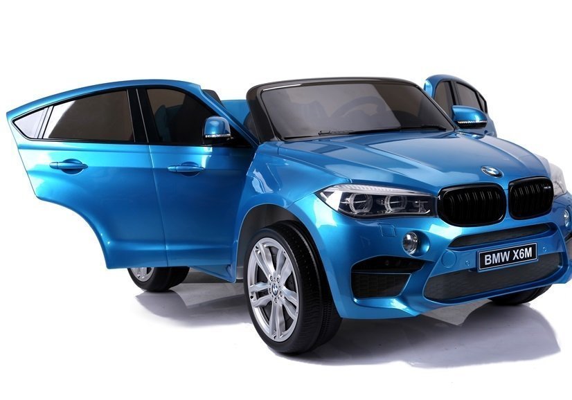 Elektro Kindermotorrad BMW X6M Blau Lackiert 2Sitzer