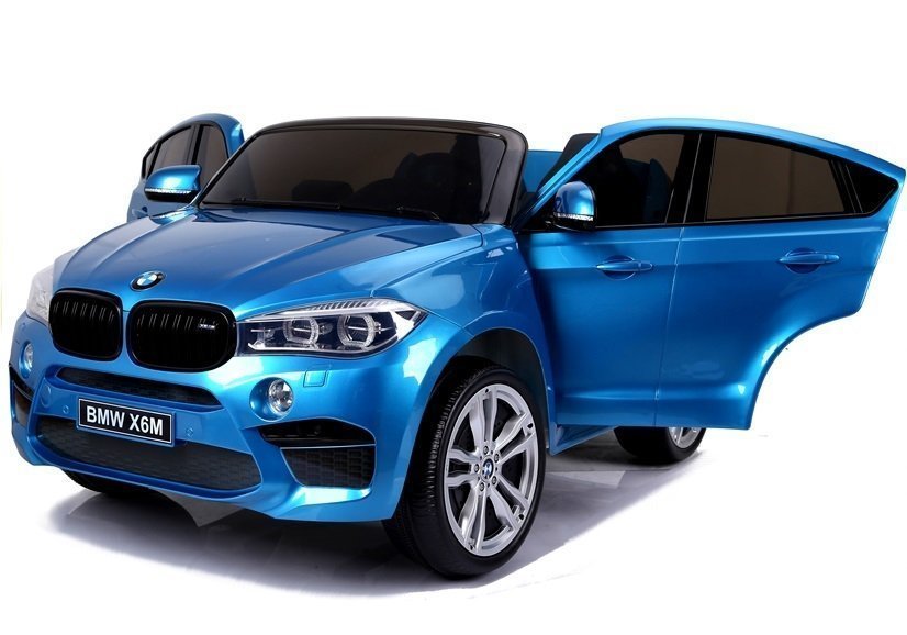Elektro Kindermotorrad BMW X6M Blau Lackiert 2Sitzer
