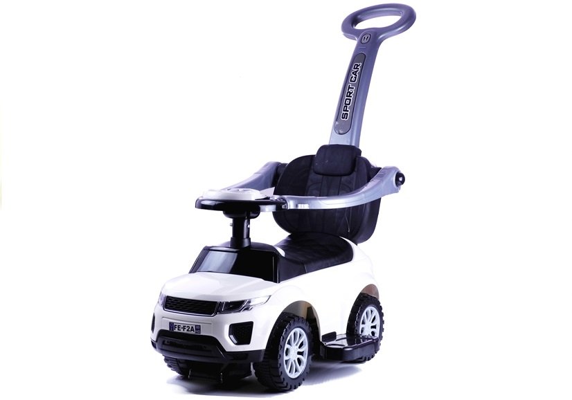 Rutschauto mit Schiebestange 614W Weiß Sport Car Auto