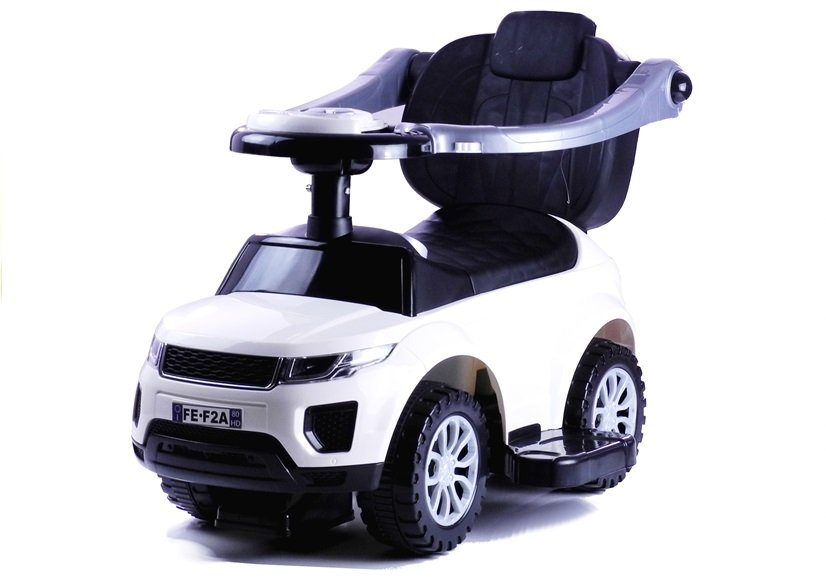 Rutschauto mit Schiebestange 614W Weiß Sport Car Auto